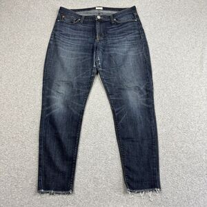 Hudson Jeans Krista Ankle‎ Super Skinny Raw Hem Womens Size 32 Cotton Stretch